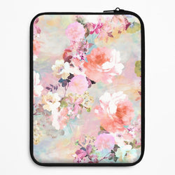 Pastel Pink Floral Pattern Universal Laptop Sleeve