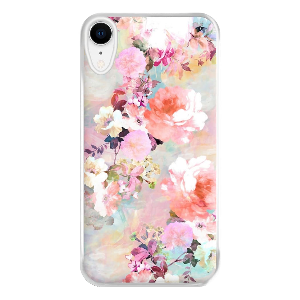 Pastel Pink Floral Pattern Phone Case for iPhone XR