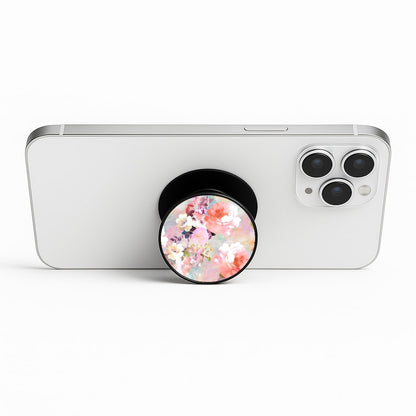 Pastel Pink Floral Pattern Phone Stand