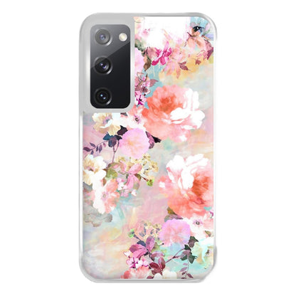 Pastel Pink Floral Pattern Phone Case for Galaxy S20FE