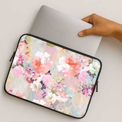 Pastel Pink Floral Pattern MacBook Case