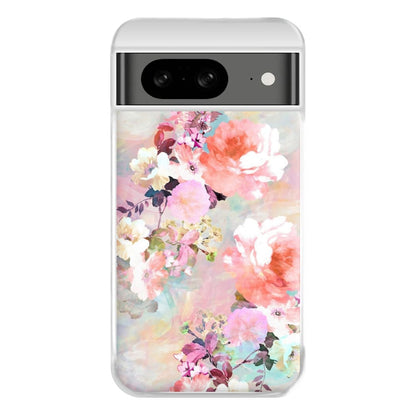 Pastel Pink Floral Pattern Phone Case for Google Pixel 8