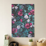 Black Floral Pattern Poster