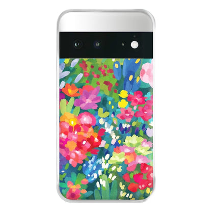 Colourful Floral Pattern Phone Case for Google Pixel 6a