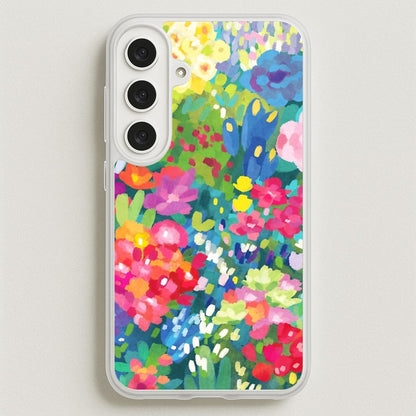 Colourful Floral Pattern Phone Case for Galaxy S25FE