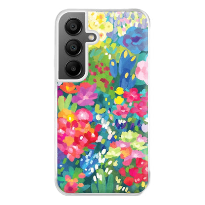 Colourful Floral Pattern Phone Case for Galaxy A55