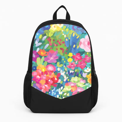 Colourful Floral Pattern Large Backpack