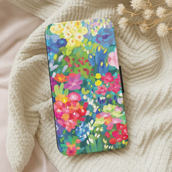 Colourful Floral Pattern Wallet Phone Case