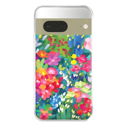 Colourful Floral Pattern Phone Case for Google Pixel 7a