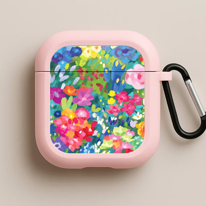 Colourful Floral Pattern Pink AirPods Case