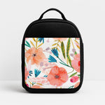 Peach Watercolour Floral Pattern Insulated Lunchbox