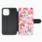 Spring Floral Pattern Flip Wallet Phone Case 2