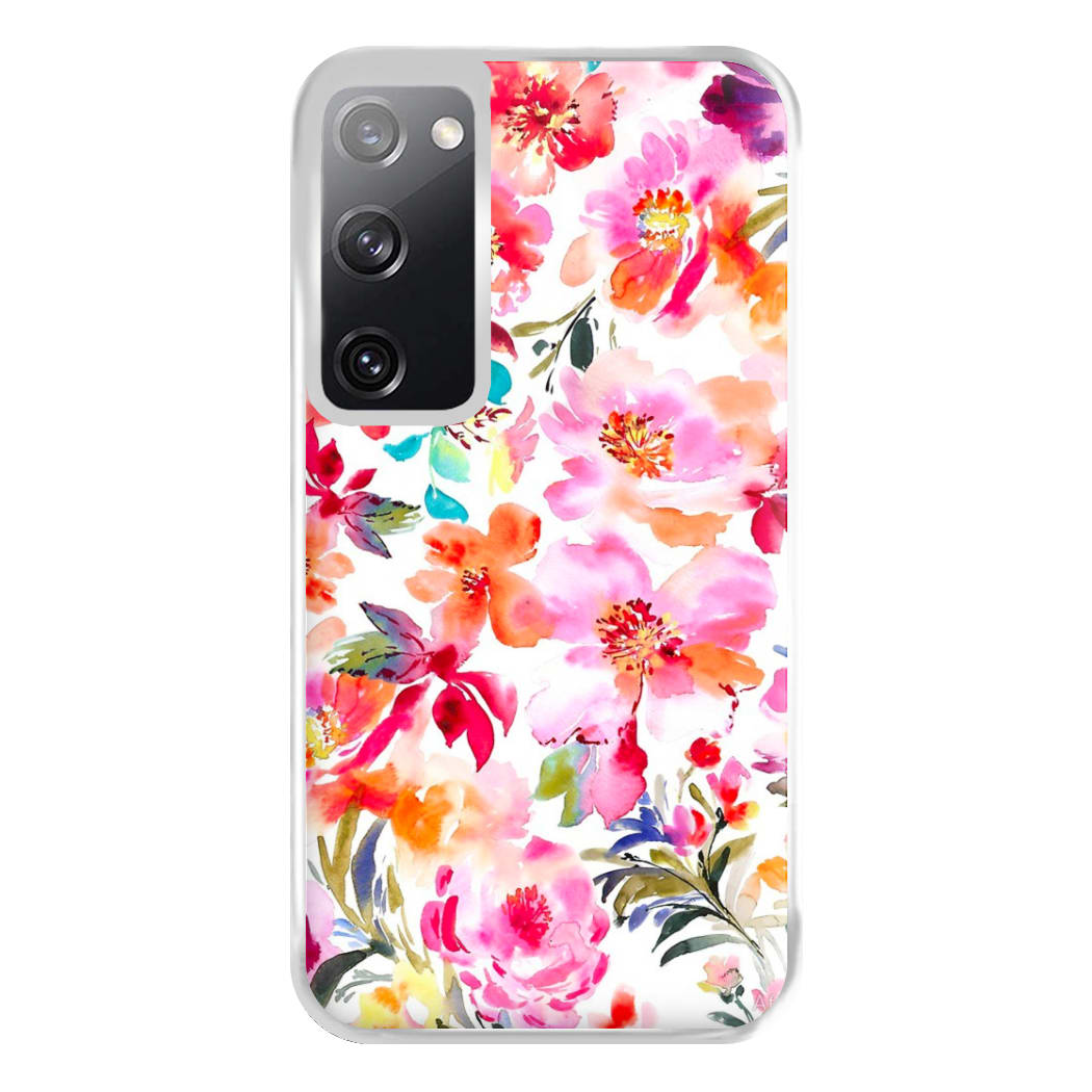 Spring Floral Pattern Phone Case for Galaxy S20