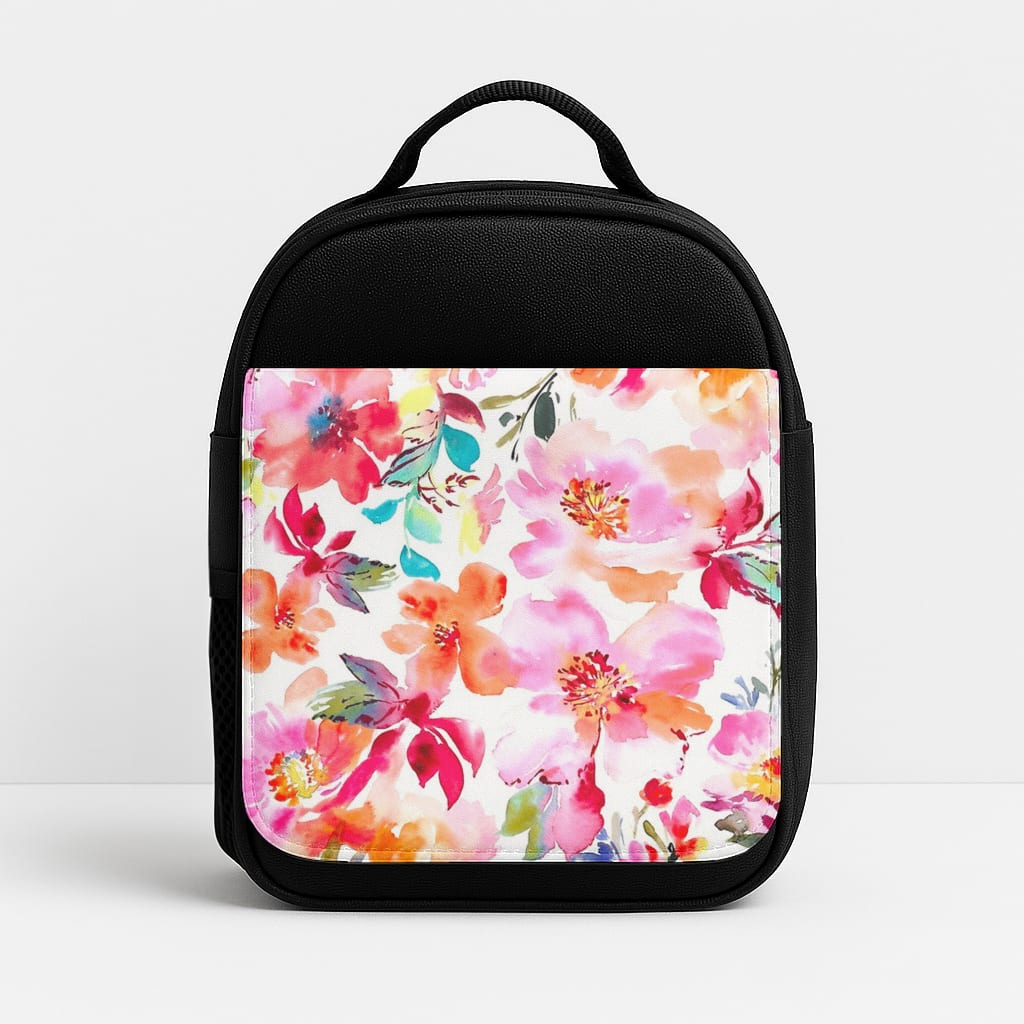 Spring Floral Pattern Insulated Lunchbox