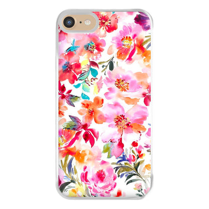 Spring Floral Pattern Phone Case for iPhone 6 / 7 / 8 / SE