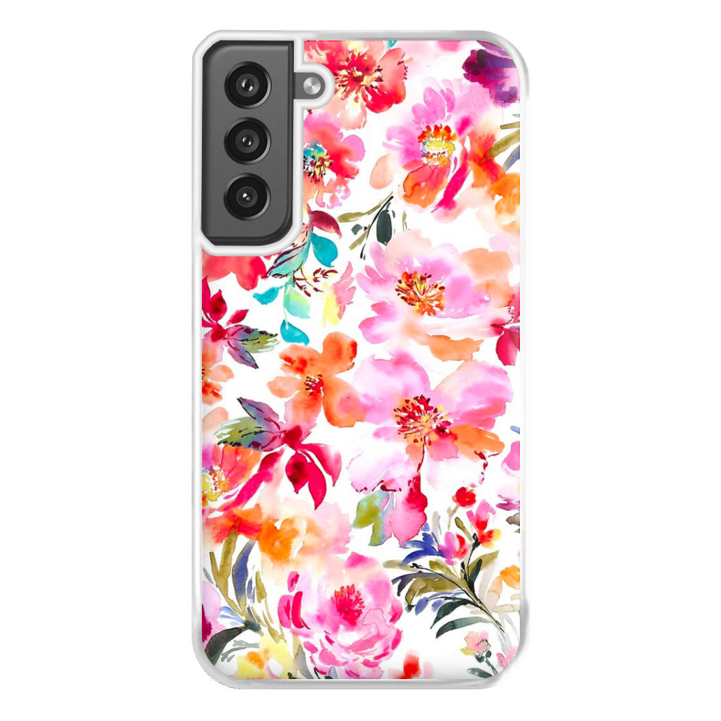 Spring Floral Pattern Phone Case for Galaxy S21FE