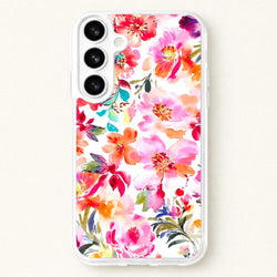 Spring Floral Pattern Phone Case for Galaxy S26 Plus