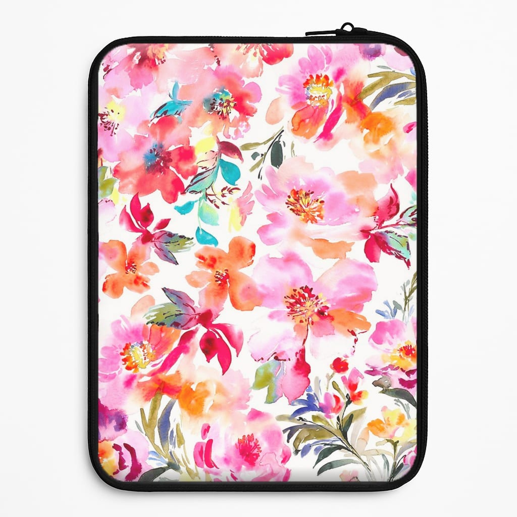 Spring Floral Pattern Laptop Sleeve