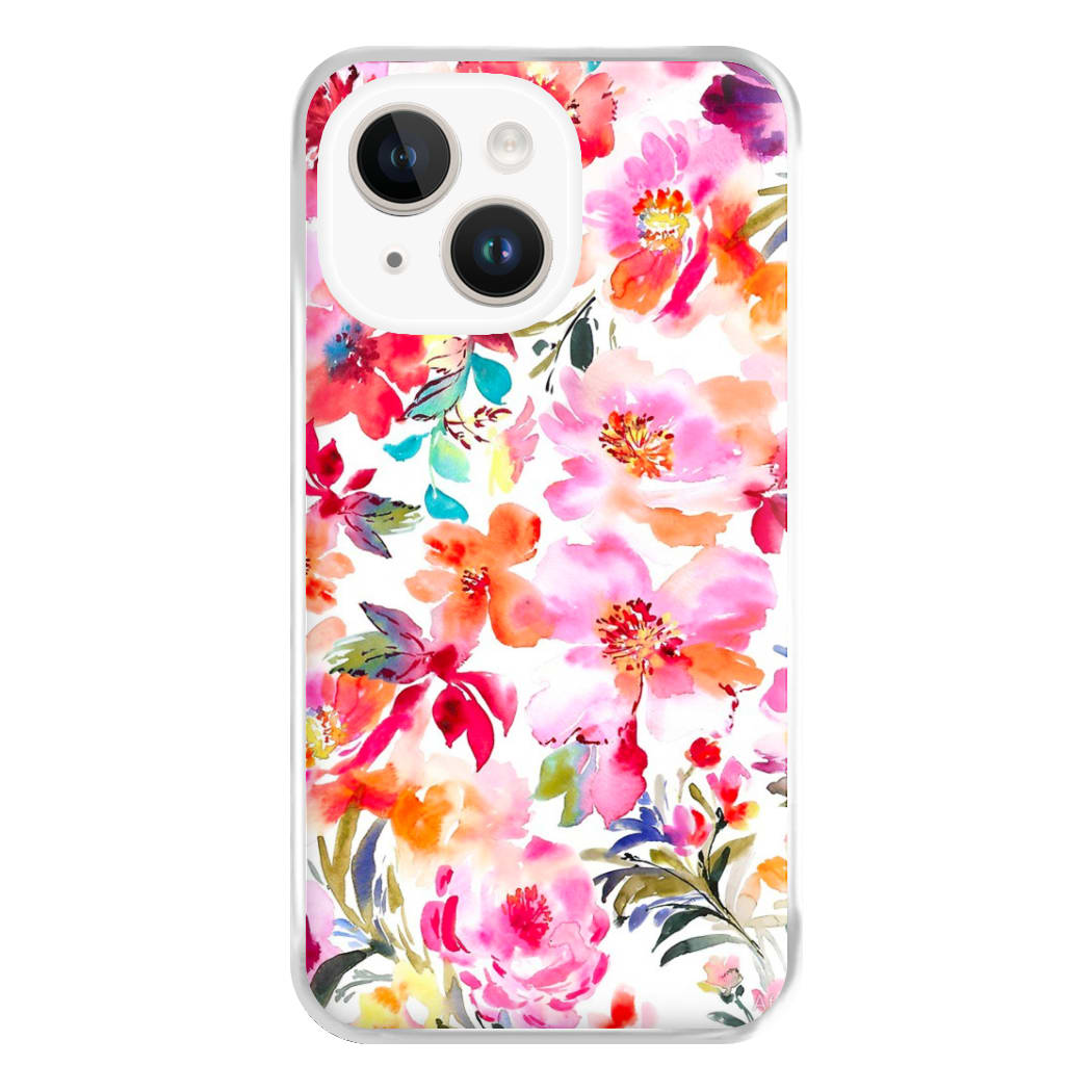 Spring Floral Pattern Phone Case for iPhone 14 Plus