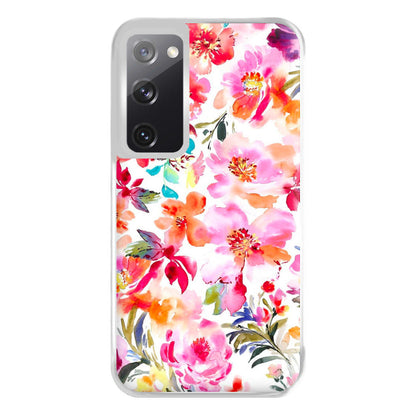 Spring Floral Pattern Phone Case for Galaxy S20FE