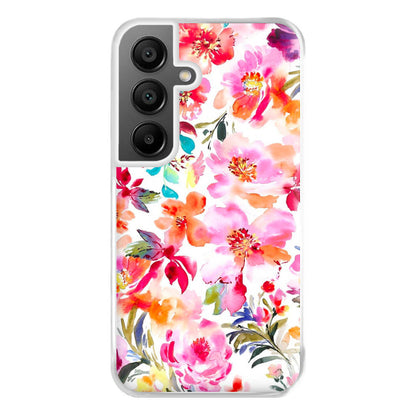 Spring Floral Pattern Phone Case for Galaxy A55