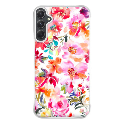 Spring Floral Pattern Phone Case for Galaxy A54