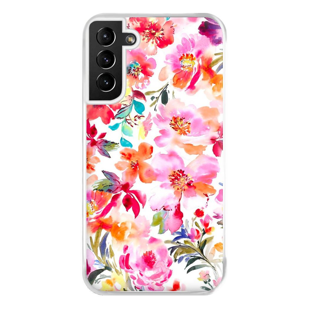 Spring Floral Pattern Phone Case for Galaxy S21 Plus