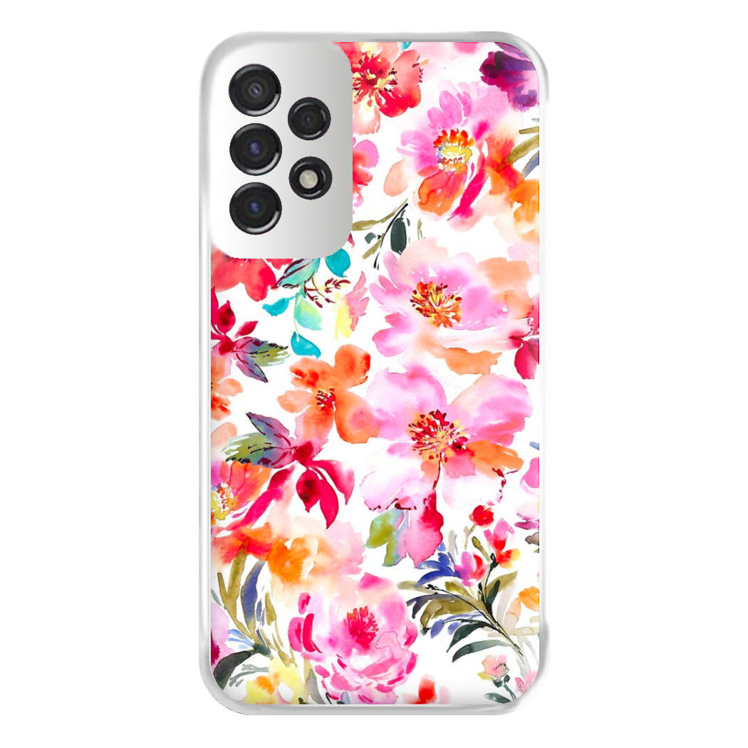 Spring Floral Pattern Phone Case for Galaxy A53