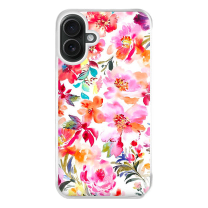 Spring Floral Pattern Phone Case for iPhone 16 Plus