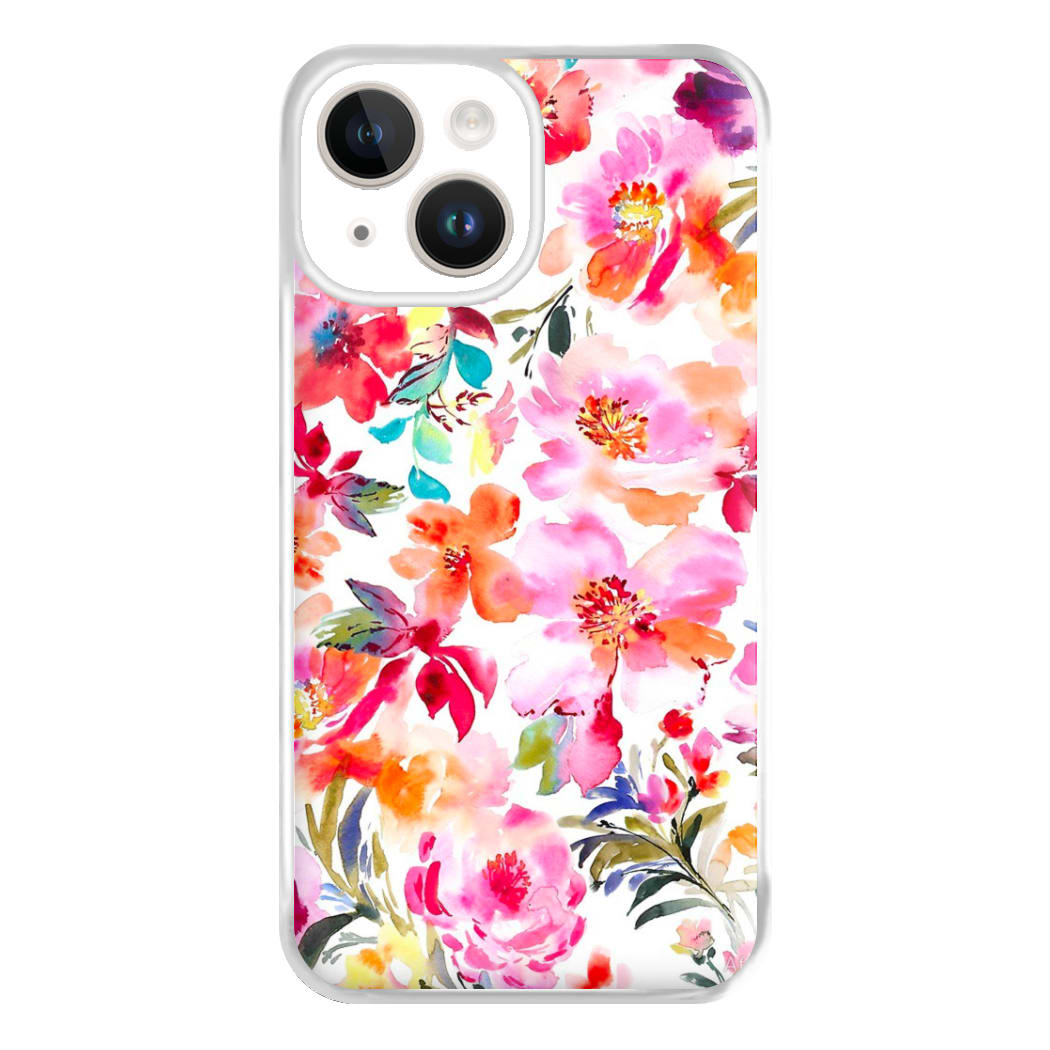 Spring Floral Pattern Phone Case for iPhone 14