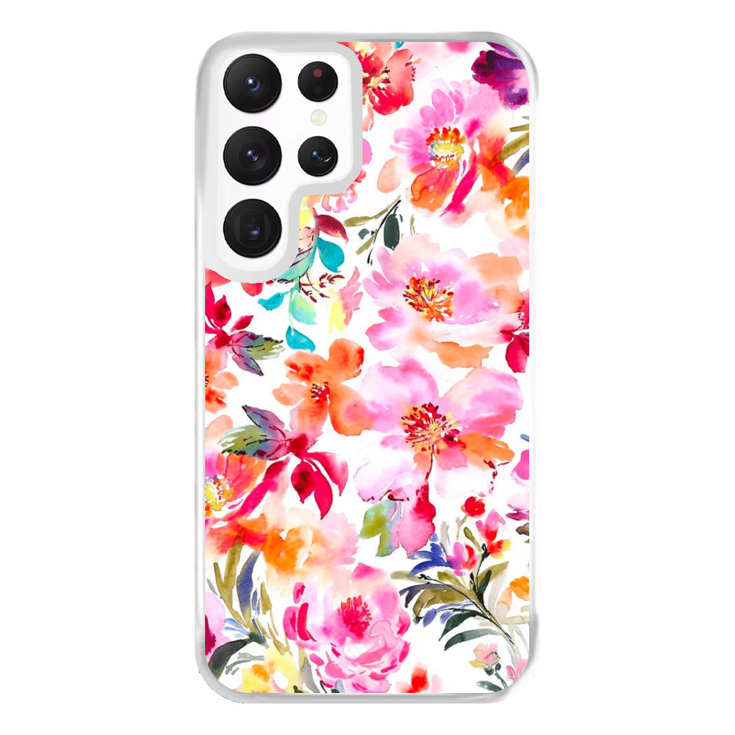 Spring Floral Pattern Phone Case for Galaxy S22 Ultra