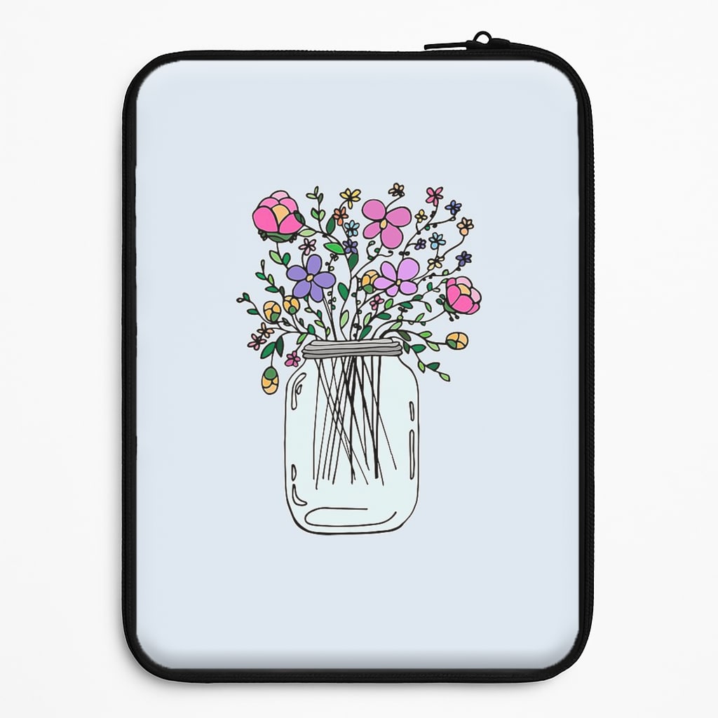 Cartoon Flower Jar Laptop Sleeve