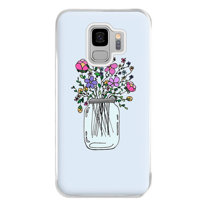 Cartoon Flower Jar Phone Case for Galaxy S9 Plus