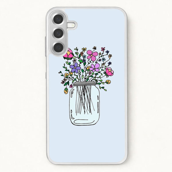 Cartoon Flower Jar Phone Case for Galaxy A37