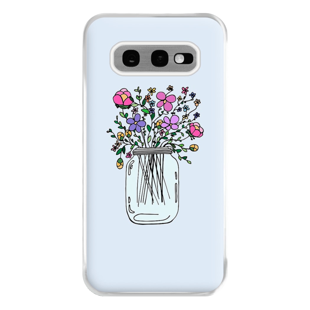 Cartoon Flower Jar Phone Case for Galaxy S10e