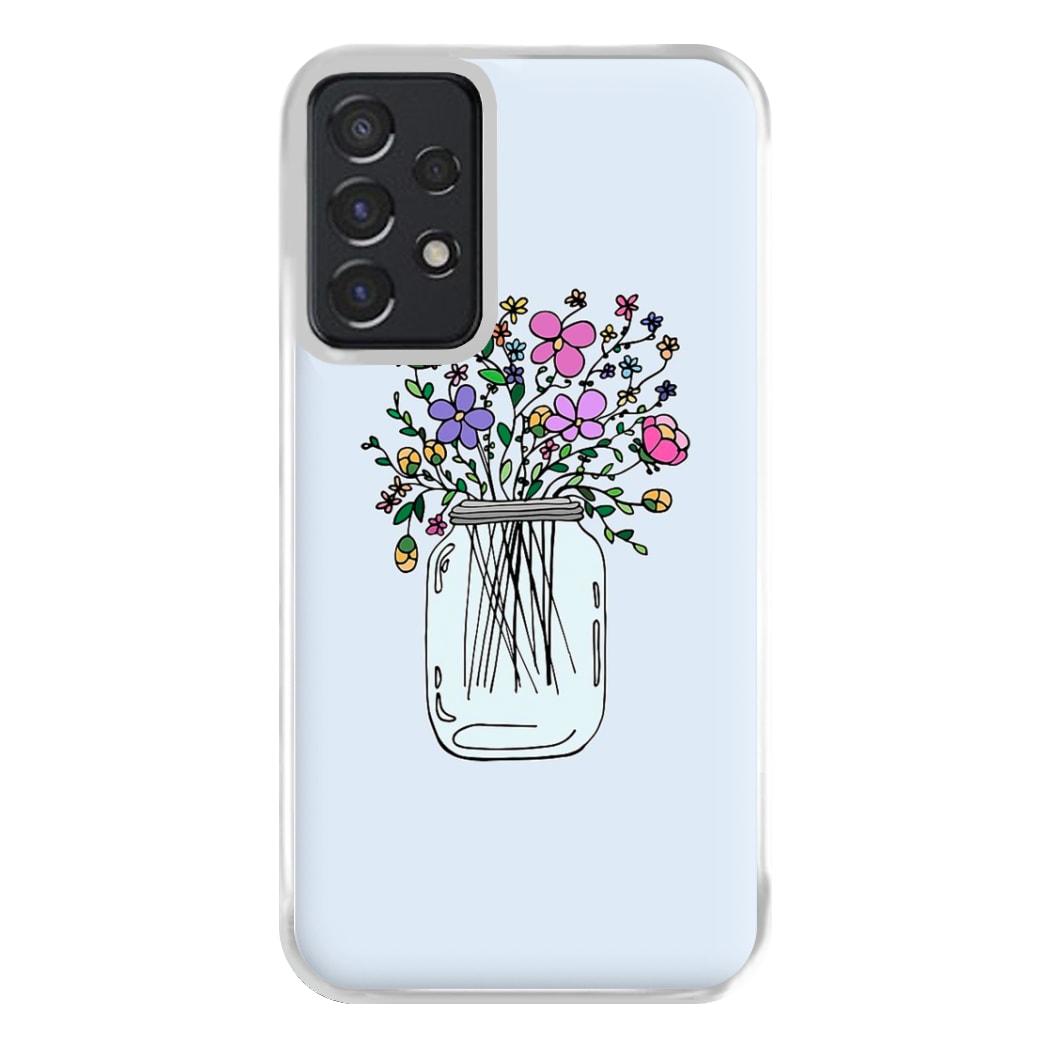 Cartoon Flower Jar Phone Case for Galaxy A52 / A52s