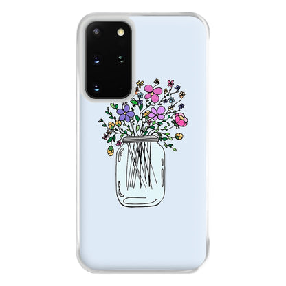 Cartoon Flower Jar Phone Case for Galaxy S20 Plus