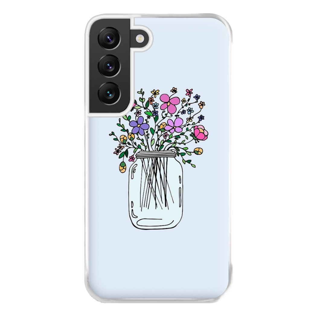 Cartoon Flower Jar Phone Case for Galaxy S22 Plus