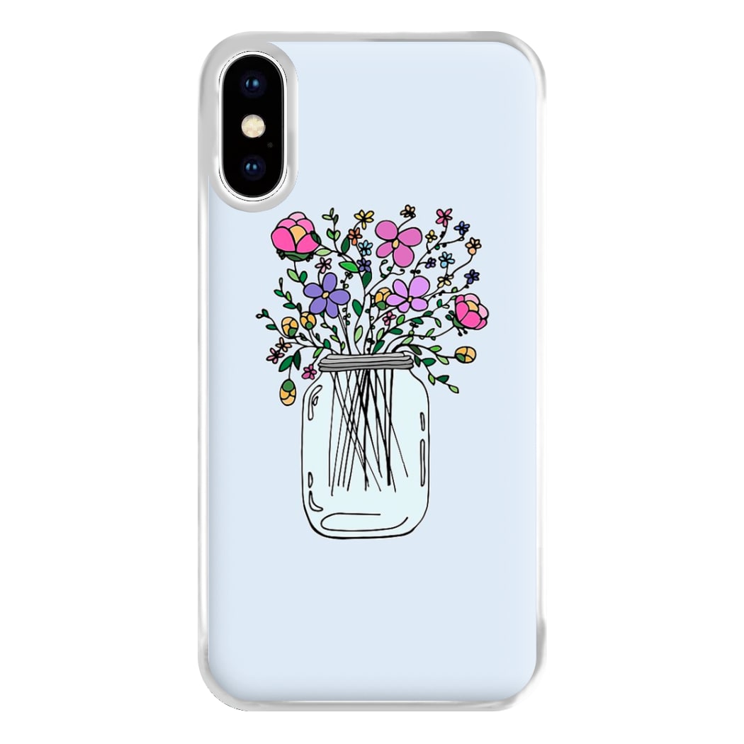 Cartoon Flower Jar Phone Case for iPhone XS Max