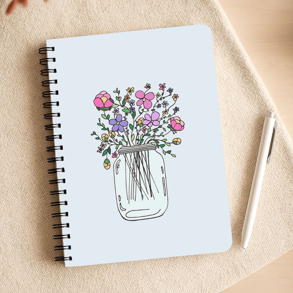Cartoon Flower Jar Notepad