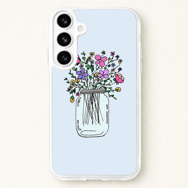 Cartoon Flower Jar Phone Case for Galaxy S26 Plus