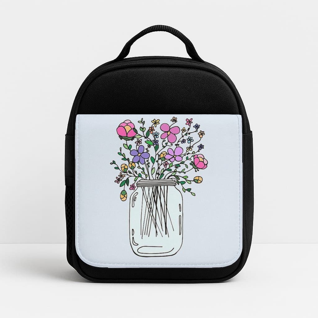 Cartoon Flower Jar Insulated Lunchbox