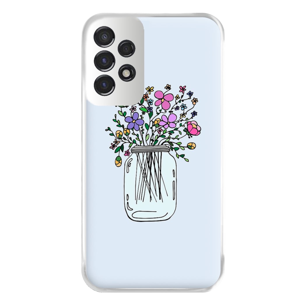 Cartoon Flower Jar Phone Case for Galaxy A53