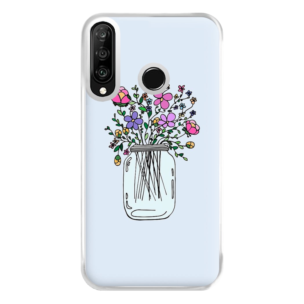 Cartoon Flower Jar Phone Case for Huawei P30 Lite