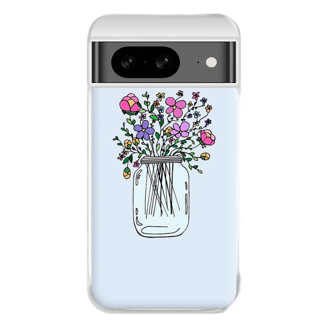 Cartoon Flower Jar Phone Case for Google Pixel 8