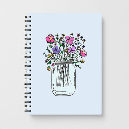 Cartoon Flower Jar Notebook - Fun Cases