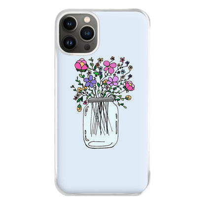 Cartoon Flower Jar Phone Case for iPhone 13