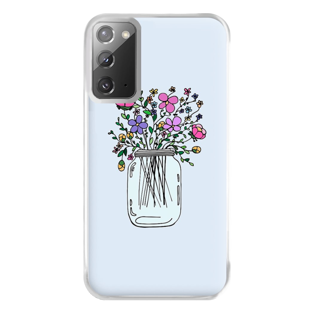 Cartoon Flower Jar Phone Case for Galaxy Note 20 Ultra