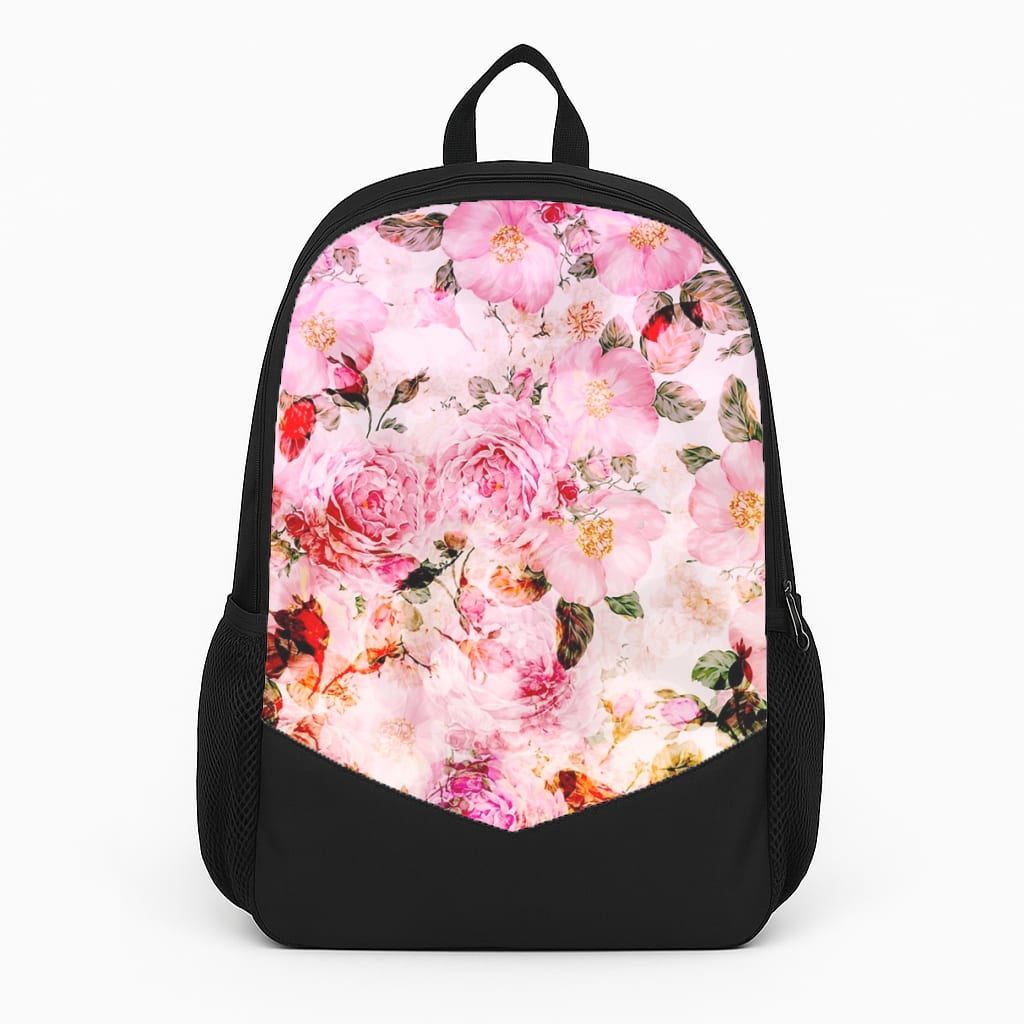 Pretty Pink Chic Floral Pattern Backpack