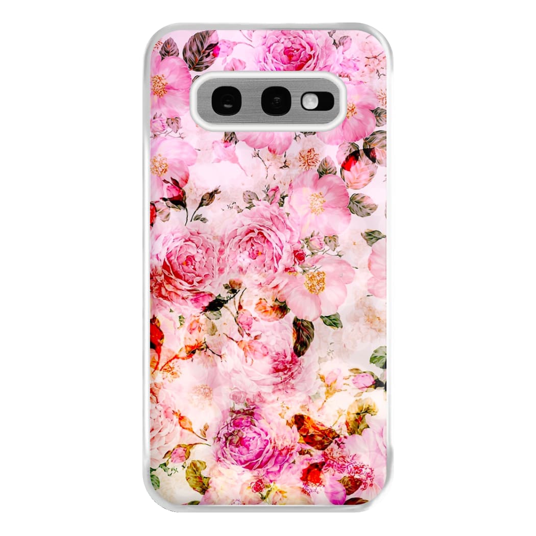 Pretty Pink Chic Floral Pattern Phone Case for Galaxy S10e